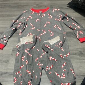 Carter's Gray Candy Cane One Piece*